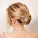 4PCS Silver Rhinestone Snap Hair Clips for Women - Shining Metal Hair Clips - Buy Online on SooperMarket.com
