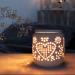 Candle brothers electric scent lamp made of ceramic |Romance |White fragrance lamp with romantic design |Perfect gift idea for friends & family |Lamp for office bedroom yoga