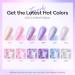 Modelones Gel Nail Polish 6 Colors Shimmer Pearl White Pink Purple Mermaid Nail Drawing Glitter Gel Polish Soak Off Led Summer Nail Gel Swirl Shell Thread Effect DIY Mani Gift with Dotting Pen Pearl Purple - Buy Online on SooperMarket.com