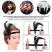 1920s Flapper Headband - Black Feather Headpiece with Rhinestone Bling for Women & Girls | Gatsby Theme Party Hair Accessory - Buy Online on SooperMarket.com