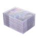 Qesonoo Cards Sleeves Top Loaders 10 Hard Acrylic Card Protector Clear Card Brick + 2 Display Stand Fit for Trading Cards,Standard Sports Cards,Baseball Card Holder Cases Collectibles White 10 + 2