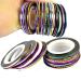 10 Color Mixed Nail Art Striping Tape Line Sticker Set - UV Gel Tips Decal DIY Nail Decorations - Buy Online on SooperMarket.com