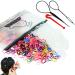 Hanyousheng 1000 Pcs Elastic Hair Bands Hair Elastics Small Hair Bands Elastic Bands for Hair Hair Rubber Bands for Hair Braids Ponytails with 2 Topsy Tail Hair Tool and Hair Elastic Remover 1004 Piece Set