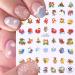 JMEOWIO 12 Sheets Christmas Nail Art Stickers Decals Self-Adhesive Snowflake Xmas Winter Holiday Deer Nail Supplies Nail Art Design Decoration Accessories - Buy Online on SooperMarket.com