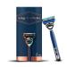 Gillette King C. Men's Razor with Trimmer for Precision Beard Razor + Razor Blade Navy Blue