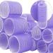 Jumbo Hair Rollers Set Hair Rollers Self Grip Curlers For Long Hair No Heat Curlers Heatless Hair Rollers With Clips & Comb 24 Packs (Purple 24Pcs) - Buy Online on SooperMarket.com