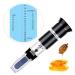 XRClif honey refractometer with ATC portable hand refractometer with LCD display (BRIX: 58-92% water: 12-27% tree BE : 38-43 ) sugar content for honey fruit drinks etc.