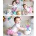 Coonoe Unicorn Cake Topper with Handmade Eyelashes and Reusable Gold Horn - Ideal for Birthday Parties, Baby Showers, and Weddings - Buy Online on SooperMarket.com