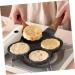 PRETYZOOM 1pc Hamburger Pancake Pan Mini Pan Pancake Maker Pan Kitchen Accessory 4 Hole Omelette Pan Egg Pan for Gas Stove Omelette Frying Pan Medical Stone Fried Eggs Egg Plate - Buy Online on SooperMarket.com