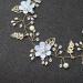 Blue Rhinestone Pearl Flower Alloy Headpiece - Handmade Wedding Hair Accessory for Bride & Bridesmaids - Buy Online on SooperMarket.com