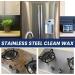 3 in 1 Stainless Steel Wax Cleaner Metal Polish Paste Rust Remover for Stainless Steel Ceramic Coating for Stainless Steel Appliances Stainless Steel Polish 2 Pcs - Buy Online on SooperMarket.com