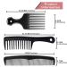 3-Piece Wide-Tooth Comb Set - Detangling Shower, Pick, & All-Purpose Combs | Anti-Static Carbon Fiber Tools for Thick, Curly, Afro Hair - Buy Online on SooperMarket.com