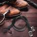 Agate Black Leather Spur Straps - 50cm/19.7in Stainless Steel Buckle Perfect for Horse Riding & High Boots | Premium Horse Accessories - Buy Online on SooperMarket.com