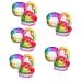 FRCOLOR 10 Pcs colorful crystal cup acrylic nail brush Rainbow Glass Crystal Acrylic dappen dishes monomer glass cups with lid dappen dish for acrylic nails glassware Nail supplies liquid