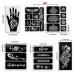 Kapopi Henna Tattoo Stencil Kit - Sexy Temporary Tattoo Stickers for Women, Girls, and Teenagers - Body Art Painting (Henna Tattoo Kit B) - Buy Online on SooperMarket.com