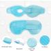 Heyu-Lotus Reusable Cooling Eye Masks - Hot Cold Therapy Gel Bead Mask for Puffy Eyes, Dark Circles, Dry Eyes - 2Pcs (Blue) - Buy Online on SooperMarket.com