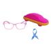 JoXiGo Computer Glasses Against Blue Light for Kids Baby Boys and Girls (3-7 Years) + Glasses Strap + Glasses Case Pink