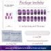 16 PCs Purple Gel Nail Polish Stickers - Full Wrap Nail Strips for Women & Girls | Cured Gel Nail Decoration (BSG-0329 Starry Sky) - Buy Online on SooperMarket.com