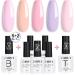 AILLSA Pastel Pink Gel Nail Polish Set Lavender Purple Lilac Orange Macaron Gel Polish with Base and Top Coat Long Lasting All Season Color Soak Off U V L ED Manicure Art Salon DIY at Home 7Pcs 8ML Pink Macaron - Buy Online on SooperMarket.com