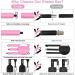 Pilates Bar Kit with Adjustable Resistance Bands | Portable 3-Section Pilates Stick Bar for Full Body Workout | Ideal for Home, Gym, Office, Travel | Pink - Buy Online on SooperMarket.com