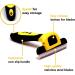 Thunderpaws Professional De-Shedding Tool for Dogs and Cats - Small to Large Breeds - Short or Long Hair - Yellow - Buy Online on SooperMarket.com