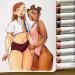 Ohuhu Skin Tone Alcohol Markers Brush Tip - 24 Portrait Skin Colors + Blender - Honolulu - Buy Online on SooperMarket.com