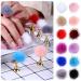 3D Fluffy Pom Balls Nail Charms Kit | 24 Pieces with Magnetic Detachable Plush Pom Poms | Storage Box Included | Nail Art DIY for Girls and Women - Buy Online on SooperMarket.com