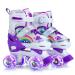 SHDSL Girls Roller Skates for Kids Toddler 4 Size Adjustable Roller Skates, All 8 Light UP Wheels Girls Roller Skates Shine, Fun Illuminating Roller Skates for Boys Kids Beginners patines para nias Small-(11C-1Y US) little kids