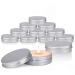 Sopito Aluminum Tins 24 Pieces 120ml Aluminum Empty Round Tins for Lip Balm Cosmetic Cream Mini Candles Craft Jewelry