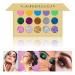 VERONNI Glitter Eyeshadow Palette - 15 Colors Matte Shimmer Glitter | High Pigment Eye Shadow Palette for Stage & Halloween Makeup - Buy Online on SooperMarket.com