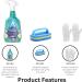 Bathroom Cleaner Spray Set - Bundle Includes Astonish Bathroom Spray 750ml Durable Cleaning Sponge and Pair of Disposable Gloves - Restores Bathroom Shine by Removing Tough Dirt - Buy Online on SooperMarket.com