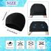 Buy 2-Pack Elastic Bath Caps for Adults | Comfortable Unisex Swimming Caps with Ear Protection - Dark Blue & Black - Buy Online on SooperMarket.com