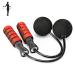 APLUGTEK Jump Rope, Training Ropeless Skipping Rope for Fitness, Adjustable Weighted Cordless Jump Rope for Men Women Kids A-Red