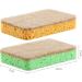 Tainrunse 5Pcs Durable Cleaning Sponge Efficient Cotton Pulp Portable Oil-Resistant Dishwashing Pad for Home Cleaning Pad Yellow 1 - Buy Online on SooperMarket.com
