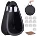 AW Black Spray Tanning Tent Pop Up Portable Spraying Booth Sunless Waterproof Tanning Tents Clear Window with Carry Bag for Makeup Painting 49x45x84" Black