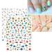 Summer Ocean Nail Art Stickers - 12 Self-Adhesive Decals for Fish, Beach, Turtle, and Whale Designs | Nail Supplies for Unique Nail Art Decor - Buy Online on SooperMarket.com