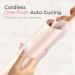 Cordless Automatic Curling Iron - TYMO CURLGO 1 Inch Rotating Wand | Anti-Scald Tangle-Free Portable Rechargeable Dual Voltage for 14 -22 Hair - Gold Blush - Buy Online on SooperMarket.com
