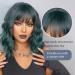 Haircube Short Bob Wig with Bangs - Dark Green Heat-Resistant Synthetic Fiber for Women | Party Cosplay & Daily Wear - Buy Online on SooperMarket.com