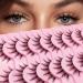 Manga Lashes Natural Look Japanese Wispy Spiky Eye Lashes Pack 15mm 3D Short Clear Band False Eyelashes Doll Strip Lashes Mink Fluffy-10 Pairs
