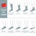 Hanes Women's Performance Cool Compression No Show Socks 6 Pair Pack - Grey/Purple/Pink Design - Buy Online on SooperMarket.com