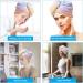 2-Pack Microfiber Hair Towels - Quick Drying Super Absorbent Rainbow Twisted Turban for Women & Girls - Red - Buy Online on SooperMarket.com