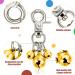 6 Piece Pet Bells for Collars - Loud Dog Bubbles & Key Rings - Colorful Triple Bell Charms (Green Red Blue Purple Silver Gold) for Dogs - Buy Online on SooperMarket.com