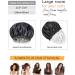 Mikimini X-Large Satin Bonnet for Sleeping - Black+Silver Reversible Double Layer Hair Cap - Soft Stretchy Hair Care Bonnet for Women - Buy Online on SooperMarket.com