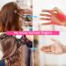 ARRITZ Professional Heat Resistant Gloves for Hair Styling - Silicone Bumps, Heat Proof Mat, 6pcs Clips, 2pcs Combs - Pink - Buy Online on SooperMarket.com