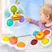 Winstico Suction Cup Toy Baby 3 Pack Fidget Toys Sensory Funny Cartoon Water Toys for Children Toddlers from 18 Months