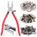 Swpeet 36 Sets 1 25mm 3 Colors Key Fob Hardware with 1Pcs Key Fob Pliers   Glass Running Pliers Tools with Jaws  Studio Running Pliers Attach Rubber Tips Perfect for Key Fob Mixed Colors