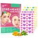 Acne Patch Pimple Patches Stars Heart-Shaped Acne Patches Hydrocolloid Dressing Cover Dots for Spots Pimple Patches Effectively Calms & Relieves Acne 156 Patches(12mm&8mm)