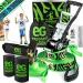 Slackline Kit 60ft with Training Line Tree Protectors High Grade Ratchet + Cover Arm Trainer Set Up Instruction Booklet and Carry Bag | Complete Slack Line Set | Perfect Slackline for Kids and Adults Green