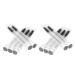 Worparsen 10Pcs Tube Eyelash Brush Makeup Accessory Practical Mascara Curl Lash Brushes Black