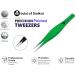 Abdul of Sialkot Pointed Tweezers - Sharp Precision for Ingrown Hair & Blackheads - Best for Eyebrows - Green - Buy Online on SooperMarket.com